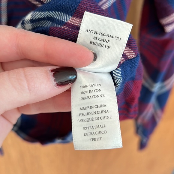 Rails Sloane Plaid Front Tie Cropped Shirt - Picture 10 of 11